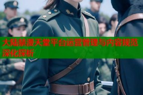 大陆禁漫天堂平台运营管理与内容规范深化探析